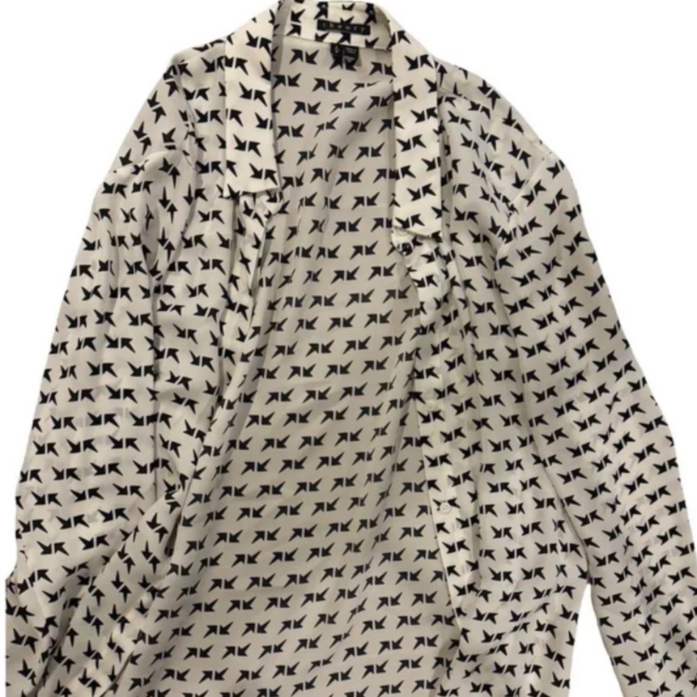 NWOT Silk theory button down shirt - sz L